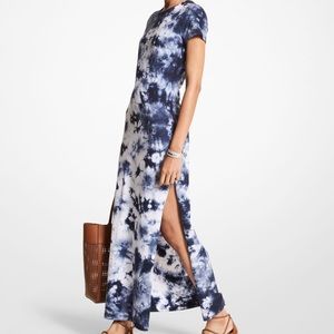 Michael Kors Tie Dye Jersey Organic Cotton Maxi Dress
